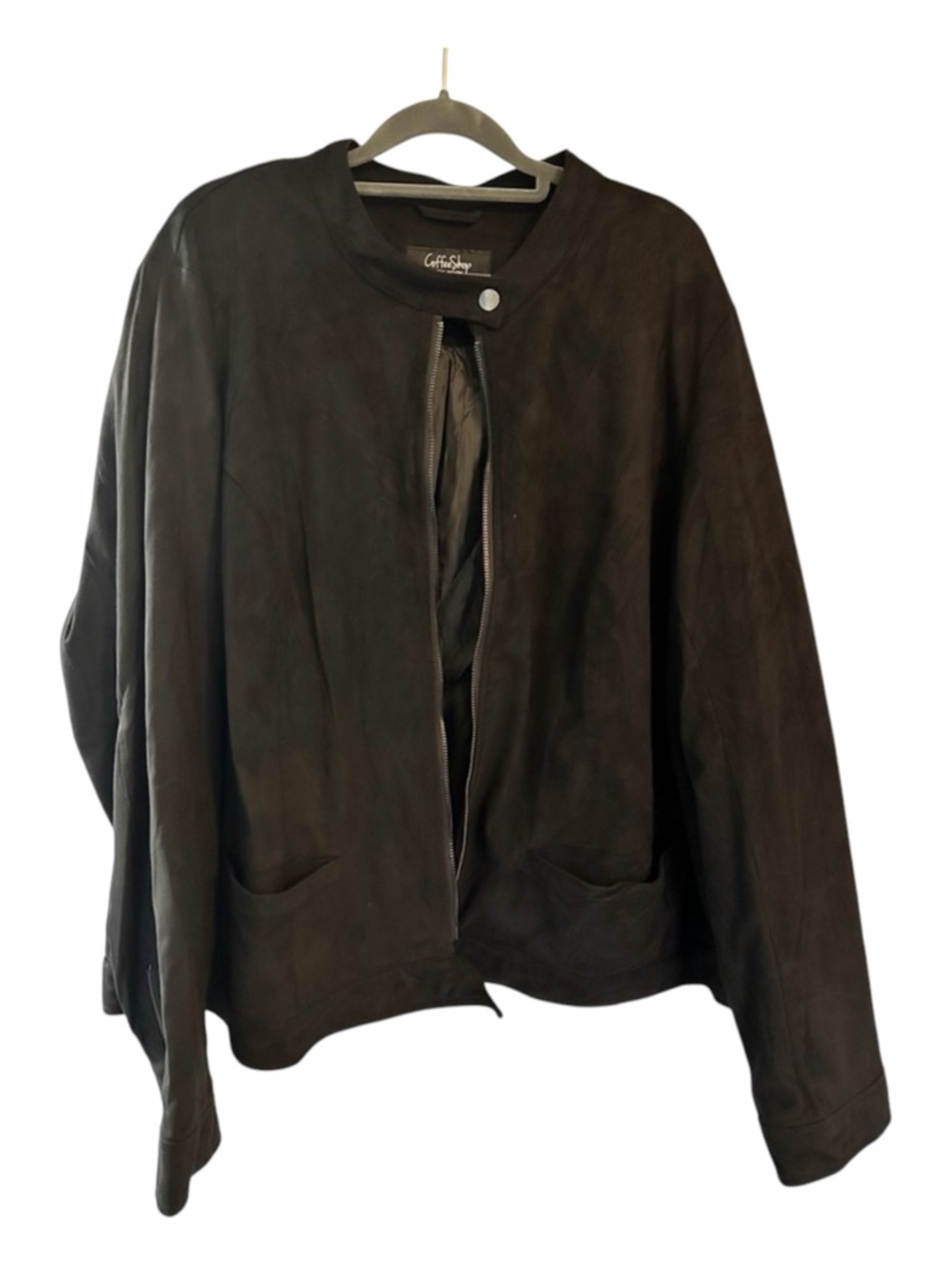 CoffeeShop Valle Black Suede Zip-Front Jacket - Stitch Fix - 3X - Picture 2 of 3